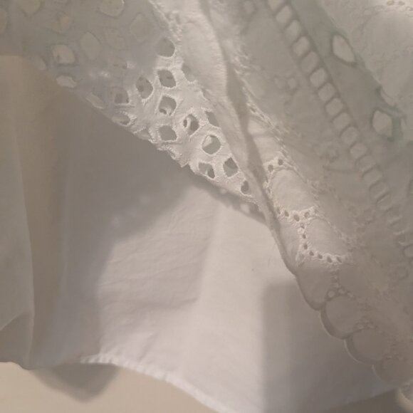 Lands End shift style white eyelet dress - size 18W - Picture 6 of 9